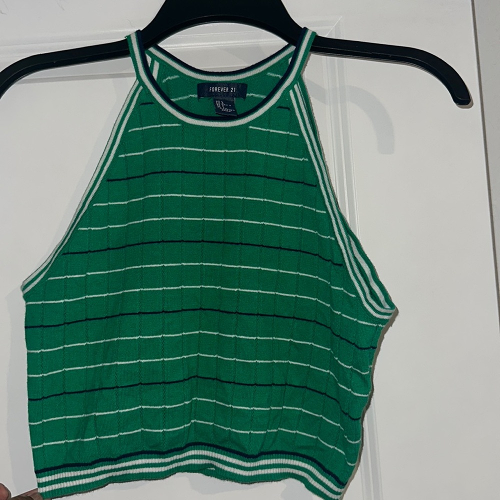 WOMENS LARGE CROPPED HALTER TOP